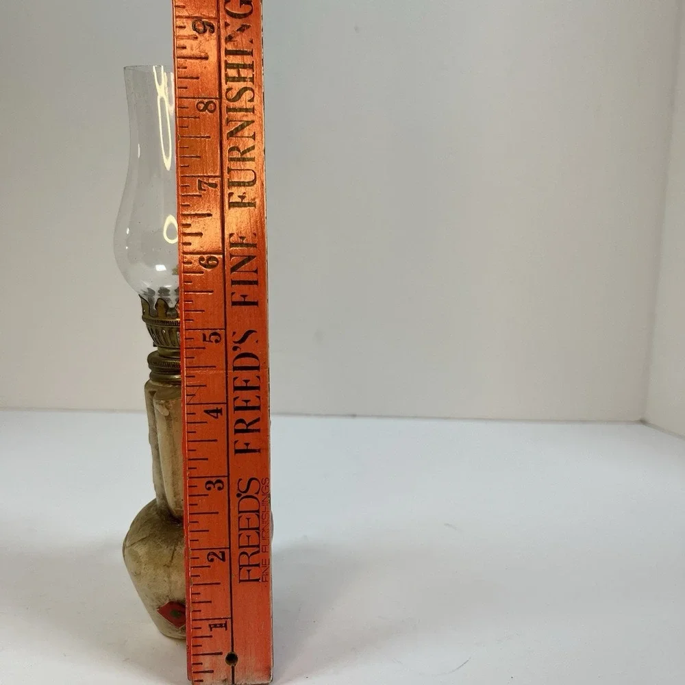 Vintage Oil Lamp Totem Pole‎ Jug Japan Miniature Red Green